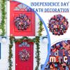 Independence Day Wreath Porch Decoration Front Door Outdoor Hanging Wreath Decor