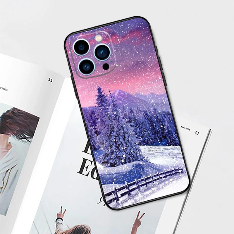 Чехол Landscape Winter Light Snow для iPhone 17 Pro Max 11 14 15 16 Pro Max 12 13 mini 16 Plus 16e 17 Air