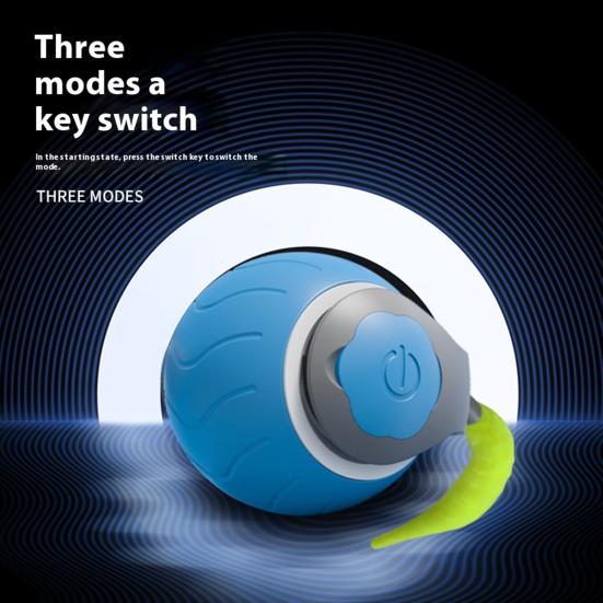 Electric Cat Ball Toy Smart Self-Rolling Ball Toy Bite-Resistant USB Rechargeable Pet Toy for Indoor Cats Relieving Boredom