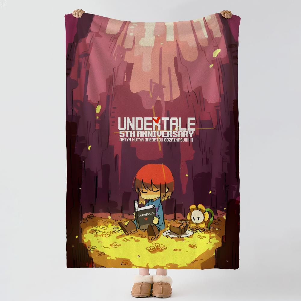 Игра U-Undertale-e Плед из толстого мягкого фланели, Многоцелевое использование В помещении на улице Ежедневный сон