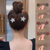 Невидимая расческа для волос Расческа для секущихся волос Пятиконечная звезда Стразы Челка Заколка для волос