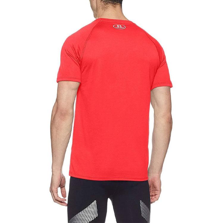 Under Armour Быстросохнущая спортивная футболка свободного кроя с круглым вырезом и коротким рукавом, мужская красная 1228539-600