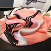 Polyester Lily Scarves Wrap Square Neckerchief Fashion Silk Hair Bands  Female Accessories