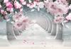 Photomural 3D Wallpaper Pink Jewelry Flowers Self-Adhesive Mural 315x210