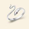 Women Opening Adjustable Finger Wavy Snake Party Ring Banquet Jewelry Decor