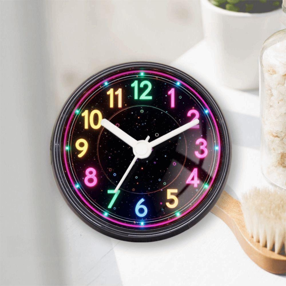 Waterproof Wall Clock Suction Cup Quartz Clock Easy Read Shower Clock Bathroom