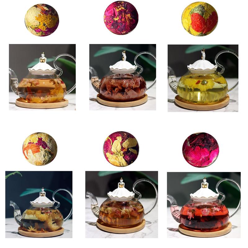 Набор цветущих чайных шариков — 10 шт. — смешанные сорта — цветущий чай, цветущий чай, цветочный чай, необычный чай, особый случай