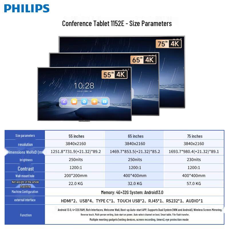 55-inch 4K Interactive Flat Panel Display with Mobile Cart (CN version)