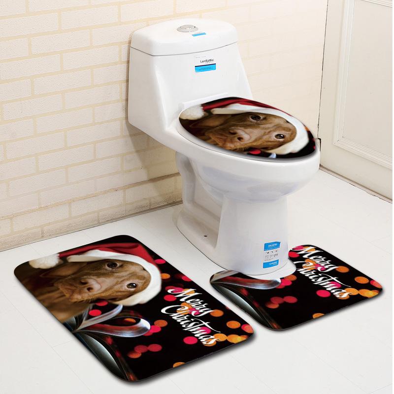 Bathroom Floor Mat Bathroom Mat Toilet Three-Piece Set