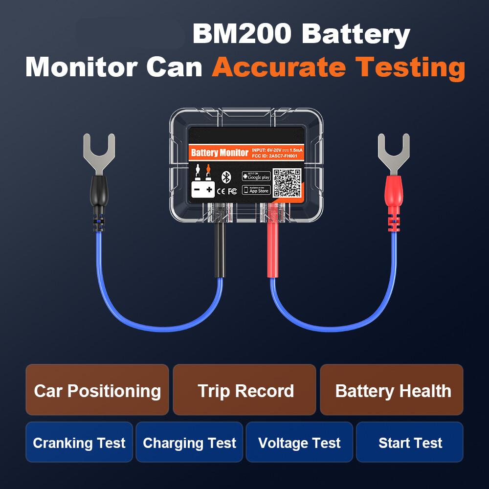 BM200 Автомобильный монитор аккумулятора Bluetooth Тестер аккумулятора Инструмент для проверки запуска и зарядки