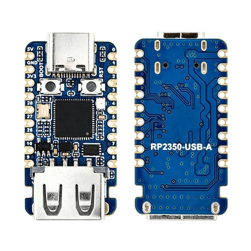 Плата разработки микроконтроллера USB Type C, печатная плата с чипом P2350, порт расширения USB-A, 15 линий GPIO, заявленная память Flash 2 МБ и 33 x 17,5