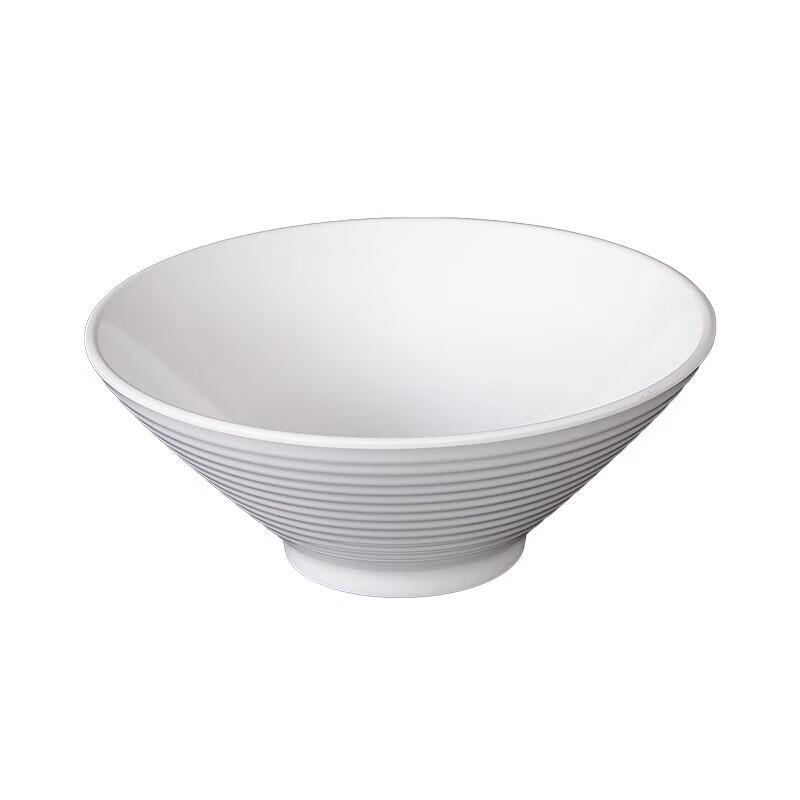 White Melamine Noodle Bowl - 10 Pack
