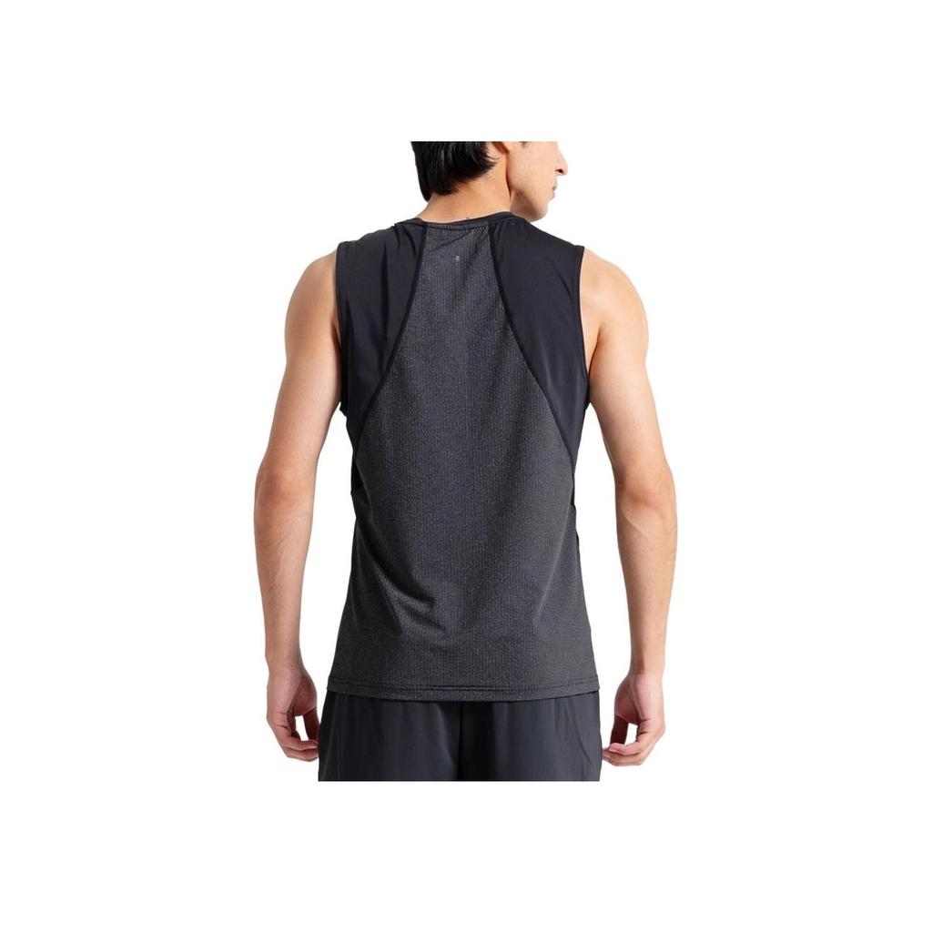 Mizuno Performance Series SS24 Gradient Letter Влагоотводящий беговой тренировочный жилет без рукавов с круглым вырезом для мужчин, топы, черный цвет J2CA41P9-09