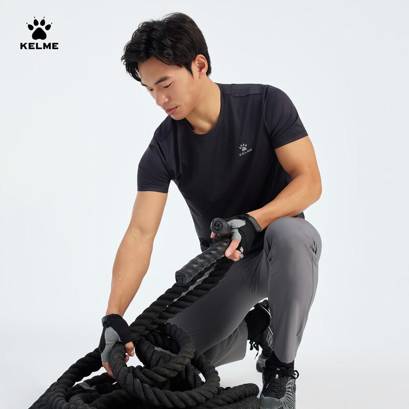 Мужская спортивная футболка KELME с коротким рукавом, отводящая влагу