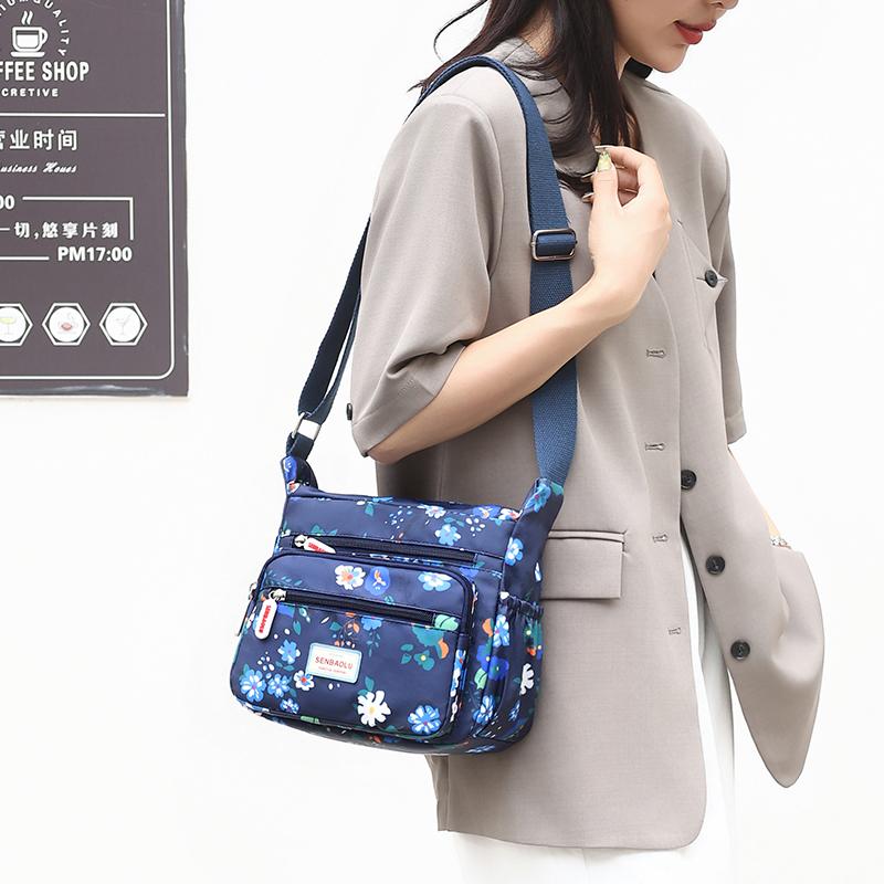 Сумка через плечо из нейлоновой ткани с принтом, легкая сумка через плечо для женщин