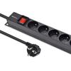 Qoltec Aluminum PDU Power Strip for 10'' RACK | 1U | 16A | 4xFRENCH | 1.8m
