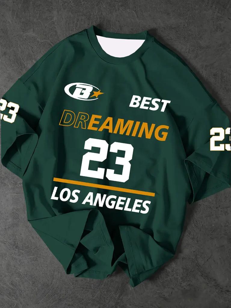 Мужская спортивная майка Лос-Анджелес 23 принт футболка с коротким рукавом летняя графическая бейсбольная майка больших размеров женская спортивная футболка