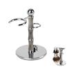 Linkidea Stainless Steel Razor Stand and Brush Holder with Creative Safety Shaver Compatible with Vikings Blade Chieftain and Odin Non-Slip Base,