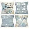 Ocean Theme Home Decoration Pillowcase Coral Starfish Pattern Printing Living Room Sofa Cushion Cover Bedroom Room Decoration