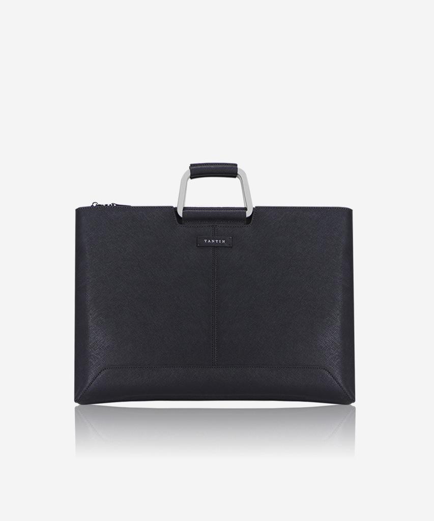 Tantin Taylor Men'S Leather Briefcase T11003 Navy Medium