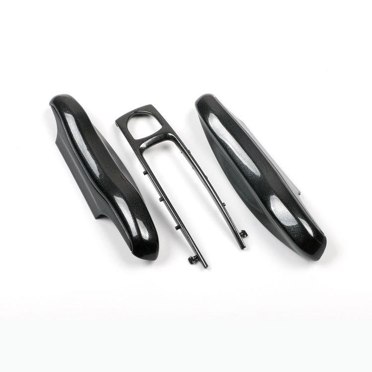 Fits Porsche Key Shell: New Cayenne, Macan, Panamera, 718, Taycan - Ice Raspberry Pink Matte Gray Solid Color