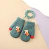 Warm Cartoon Children Gloves Fleece Coldproof Kids Full Fingers Gloves Warm Knitted