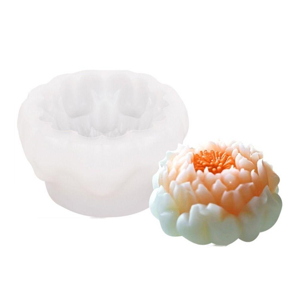 3D Peony Lotus Cake Mold Non-stick Rose Flowers Silicone Mold Practical Hibiscus Mousse Mold Party