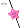 10Pcs Bicycle Spoke Clip Reflective Colorful Smiling Five-pointed Star Decoration Clip Road Mountain Bike Wheel Hub Spoke Decorative Clamp Bike