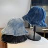 Retro Wash Cowboy Hat for Women Korean Style Fisherman Hat Big Head Circumference Showing Face Small Basin Hat Versatile Bucket Hat