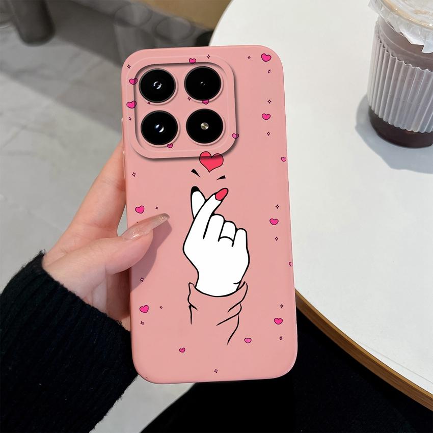 Многоцветный Чехол для Телефона с Узорами в Виде Сердечек Любви Для Xiaomi 17 15 15T 14T Pro Poco M7 M8 F7 F8 C71 C75 Ударопрочный Силиконовый Задний Чехол-Ракушка Для Xiaomi Capa