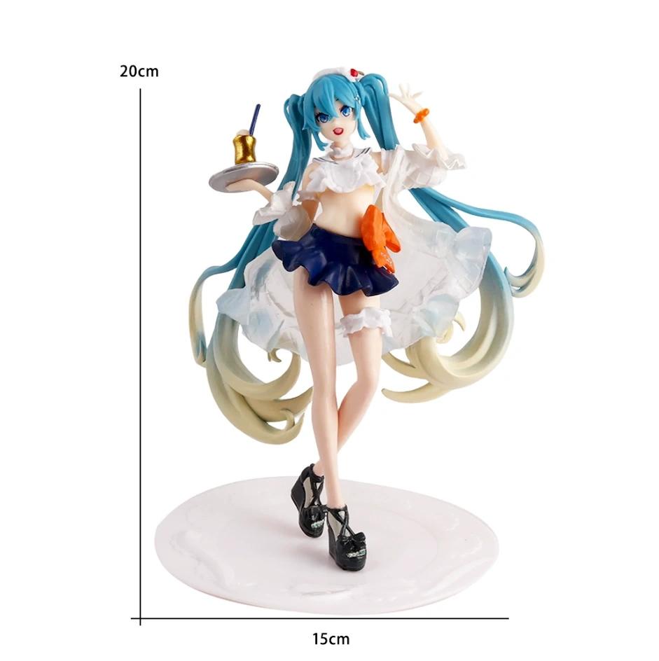Anime Figure Wedding Dress Action Figures Kawaii Swimsuit Vocaloid PVC Collectible Model Playthings Girl Gift Idea