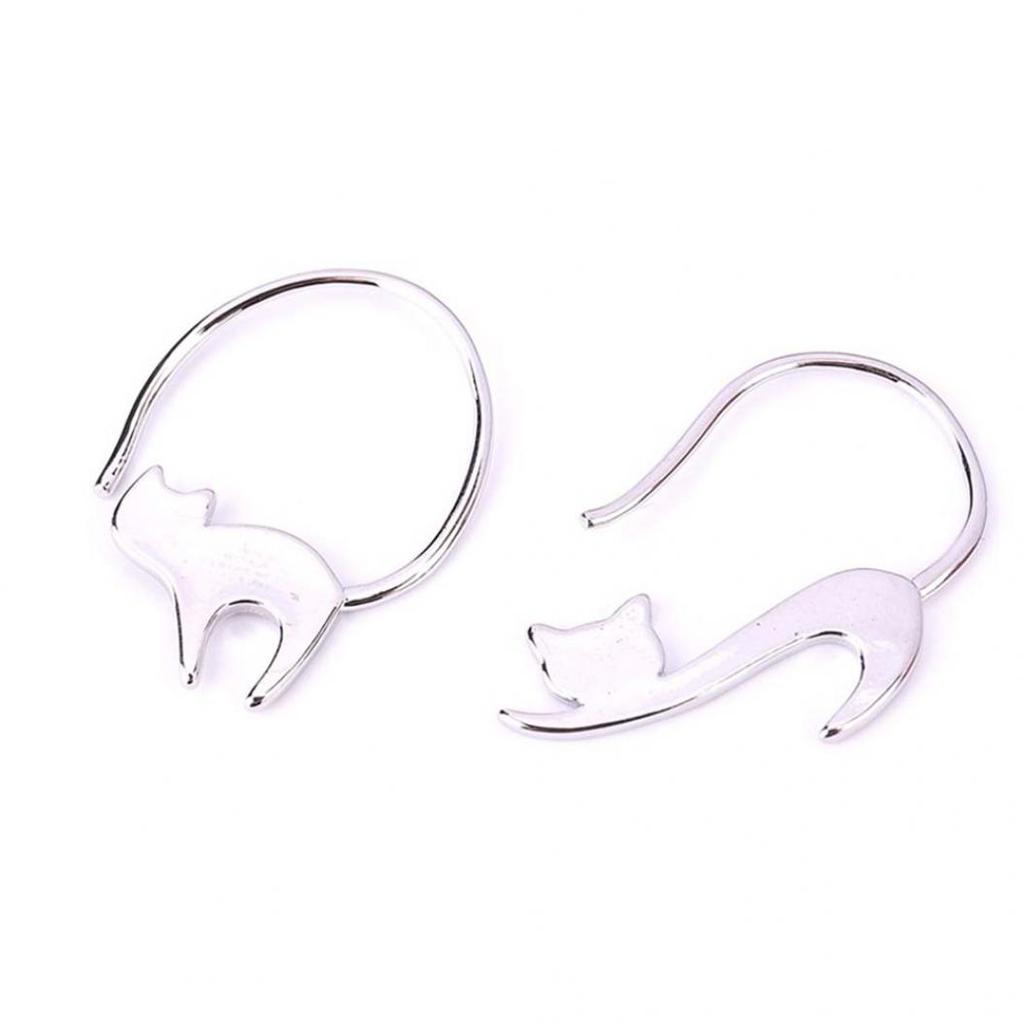 Cute Little Cat Drop Earrings Jewelry Ear Hook Women's Birthday Gift MIT