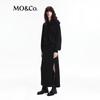 MO&Co. Autumn Hooded Drop Shoulder Front Split Maxi Hoodie Dress