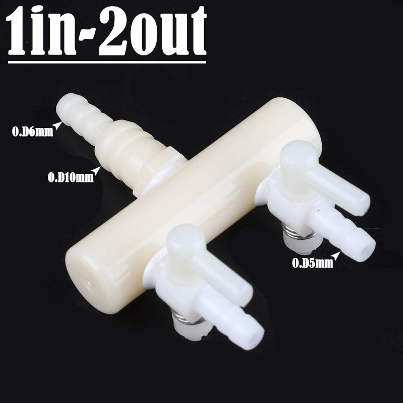 2Pcs/Lot 2~6Way Plastic Aquarium Air Pump Hose Splitter Air Flow Control Valve Fish Tank Oxygen Distributor Divider with Switch