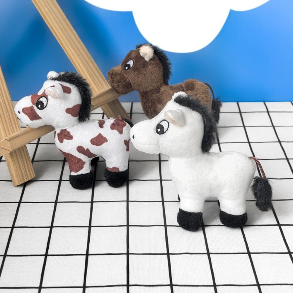Hanging Decoration Plush Horse Keychain Stuffed Animal Little Horse Keychain Bag Pendant