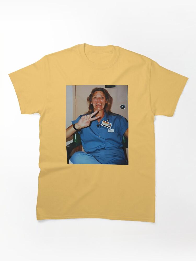Monster Aileen Wuornos - Iconic Peace Sign Portrait - Vintage True Crime Documentary Unisex T-Shirt Classic Unisex T-Shirt