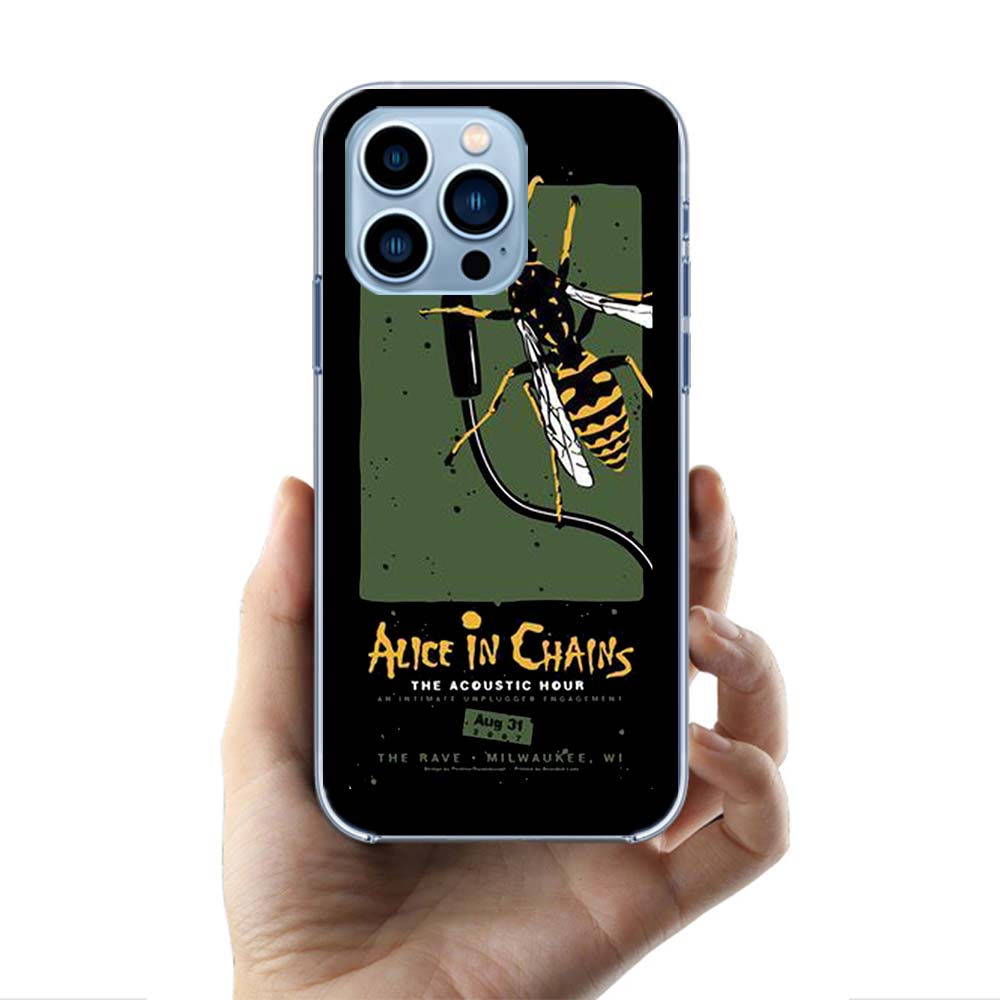 Чехол для телефона Alice In Chains (рок-группа) для iPhone 16 15 17 Pro Max 17Air 16E 14 Plus 13 12 Mini 11 Pro X XS XR Apple Прозрачный чехол T