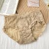 Women's Sexy Lace Hollow Fun Gauze Bubble Pants Cotton File Underwear