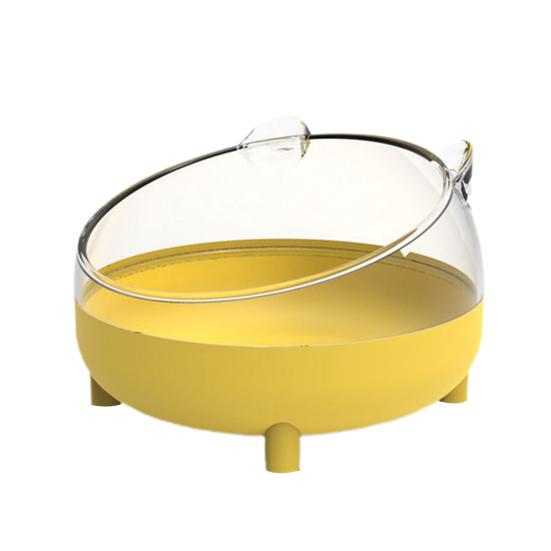 Ванна для хомяка, устойчивая к падению, симпатичная форма, легко моется, панорамная, прозрачная, большая подставка, двойного назначения.