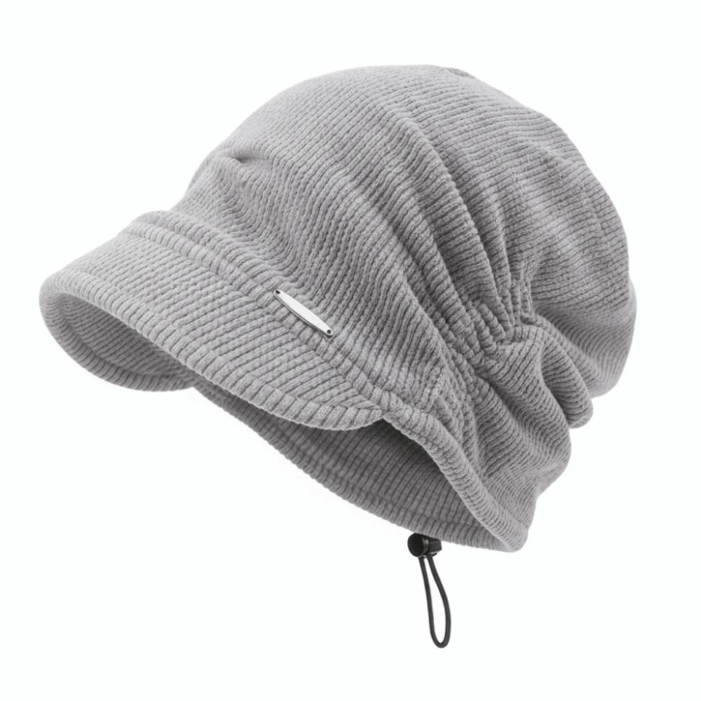 Ear Protection Slouchy Beanie Hat Oversized Fit Corduroy Hats Visor Beanie Hat Outdoor Activities