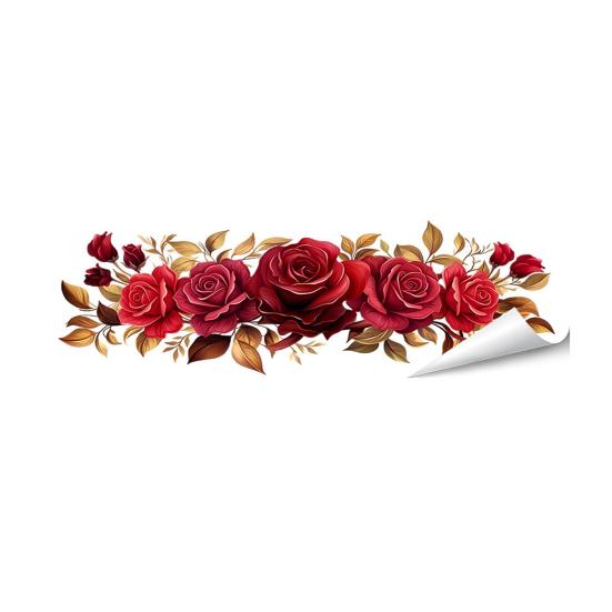 Цветы Наклейка на Крышку Сиденья Унитаза Самоклеящаяся Настенная Наклейка для Ванной Комнаты DIY Водонепроницаемые Цветочные Наклейки на Крышку Унитаза для Декора Бачка Унитаза в Ванной