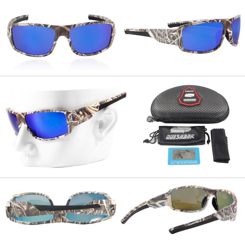 Queshark Спортивные солнцезащитные очки с защитой от ультрафиолета, поляризационные очки для охоты и рыбалки, очки для вождения и пешего туризма