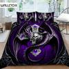 Мягкий комплект постельного белья Hot Style с 3D-цифровой печатью черепа, комплект из 2/3 пододеяльников с застежкой-молнией, односпальная кровать Twin, двуспальная кровать Full Queen King