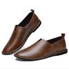 Retro Designer Leather Shoes Loafers Handmade Casual Leather Soft Bottom Shoes Breathable Antiskid Driving Shoes Comfort Flats