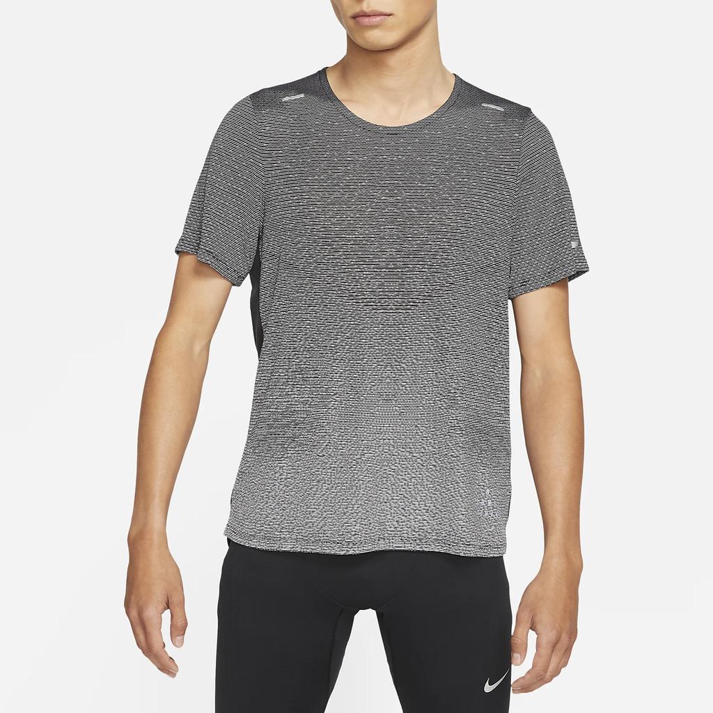 Nike Pinnacle Run Division Повседневная спортивная футболка для бега с короткими рукавами Мужские топы Серый DA0427-010