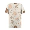 Women's T Shirt Print Button Short Sleeve Daily Weekend Fashion Basic V- Neck Regular Top