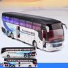 New 1/32 Alloy Single-layer Bus Car Model Toys Diecast Simulation Metal Business Bus Vehicle Sound Light Pull Back Children Gift Toy