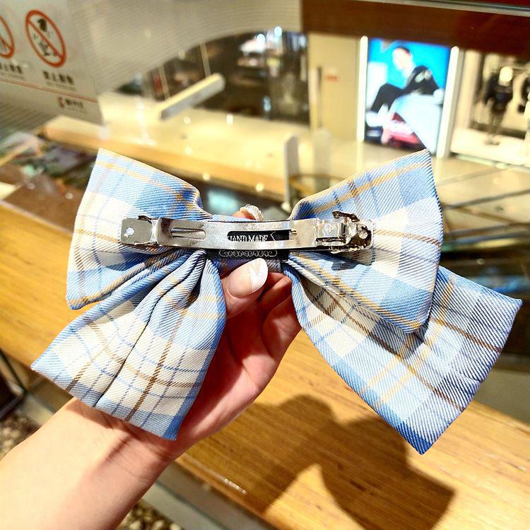 Korean Red Satin Bow Hairpin for Girls - Duckbill Clip Hair Accessory