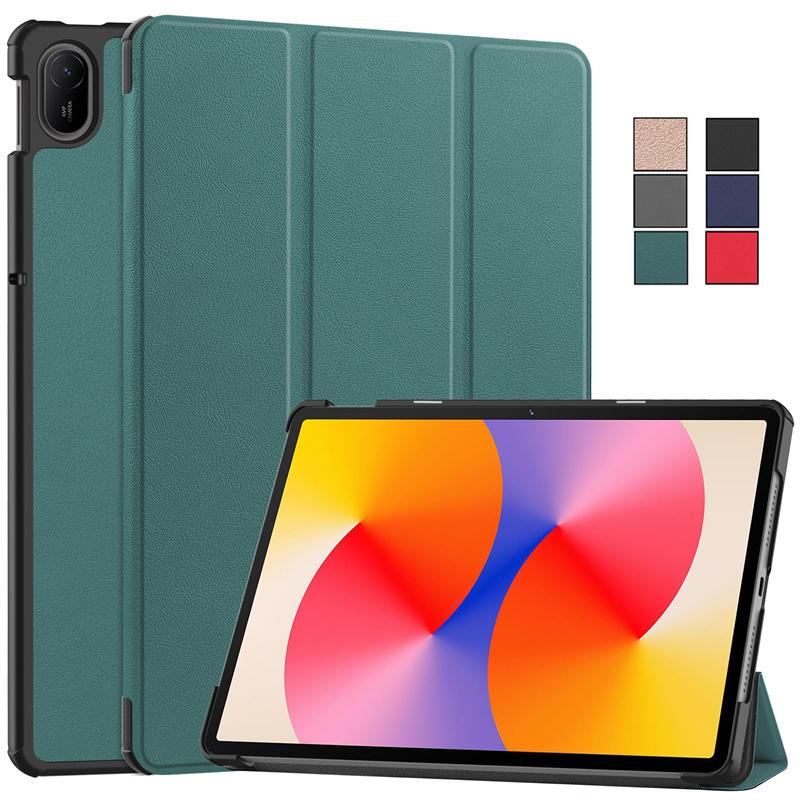 Чехол для планшета Trifold Magnetic Leather Folding Tablet Cover для Huawei MatePad SE 11 2024, защитный складной цветной чехол Multicolor