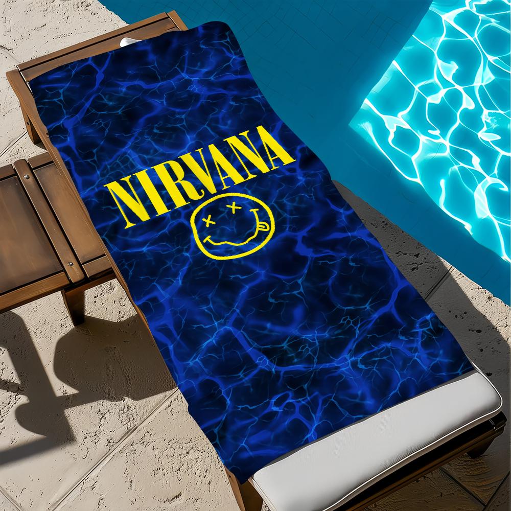 N-nirvana-a певец Полотенце Пляжное Быстросохнущее Мягкое Бассейнные Полотенца Подарок для Путешествий Спортзал Душ Кемпинг спорт